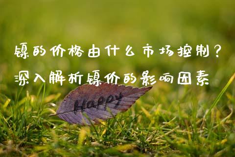 镍的价格由什么市场控制？深入解析镍价的影响因素_https://m.jnkyh.com_股票交易_第1张