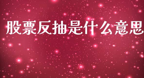 股票反抽是什么意思_https://m.jnkyh.com_股票交易_第1张