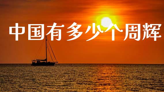 中国有多少个周辉_https://m.jnkyh.com_股票交易_第1张