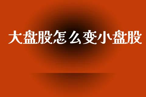 大盘股怎么变小盘股_https://m.jnkyh.com_股指期货_第1张