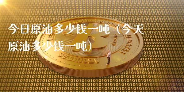 今日原油多少钱一吨（今天原油多少钱一吨）_https://m.jnkyh.com_期货开户条件_第1张