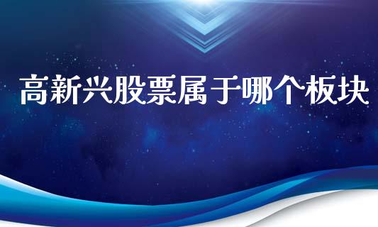 高新兴股票属于哪个板块_https://m.jnkyh.com_股票交易_第1张