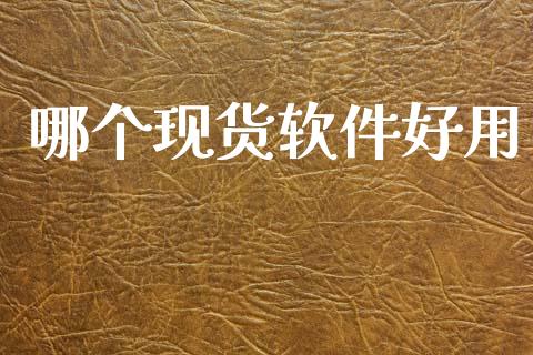 哪个现货软件好用_https://m.jnkyh.com_股指期货_第1张