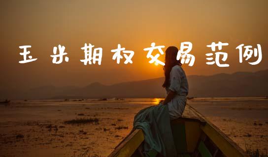 玉米期权交易范例_https://m.jnkyh.com_股指期货_第1张