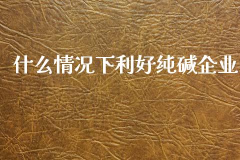 什么情况下利好纯碱企业_https://m.jnkyh.com_国际原油_第1张