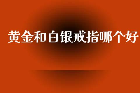 黄金和白银戒指哪个好_https://m.jnkyh.com_国际原油_第1张