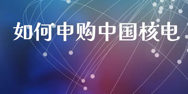 如何申购中国核电_https://m.jnkyh.com_股票交易_第1张