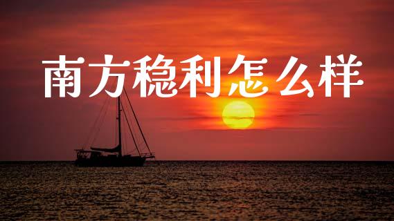 南方稳利怎么样_https://m.jnkyh.com_期货开户条件_第1张