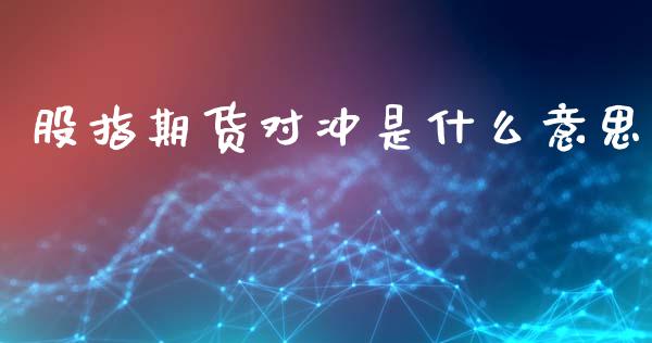 股指期货对冲是什么意思_https://m.jnkyh.com_期货开户条件_第1张