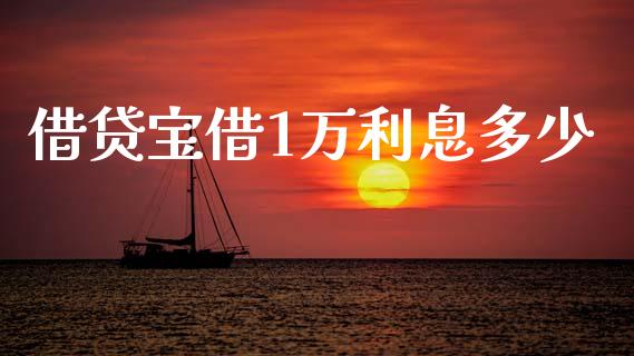 借贷宝借1万利息多少_https://m.jnkyh.com_国际原油_第1张