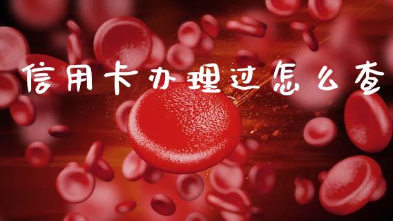 信用卡办理过怎么查_https://m.jnkyh.com_期货开户条件_第1张