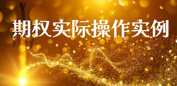期权实际操作实例_https://m.jnkyh.com_股指期货_第1张