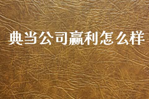 典当公司赢利怎么样_https://m.jnkyh.com_股票交易_第1张