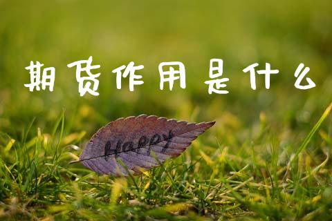 期货作用是什么_https://m.jnkyh.com_期货开户条件_第1张