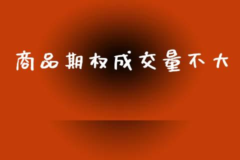 商品期权成交量不大_https://m.jnkyh.com_国际原油_第1张