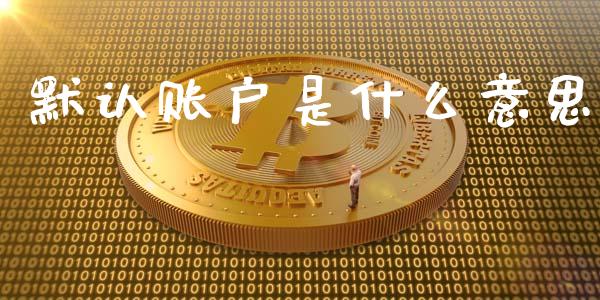 默认账户是什么意思_https://m.jnkyh.com_期货开户条件_第1张