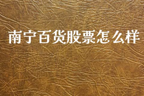 南宁百货股票怎么样_https://m.jnkyh.com_股票交易_第1张