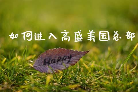 如何进入高盛美国总部_https://m.jnkyh.com_股票交易_第1张