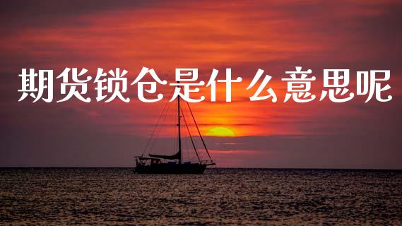 期货锁仓是什么意思呢_https://m.jnkyh.com_期货开户条件_第1张
