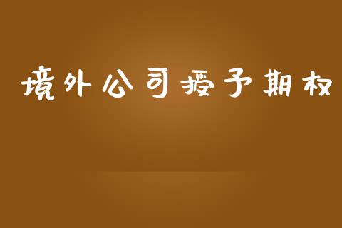 境外公司授予期权_https://m.jnkyh.com_国际原油_第1张