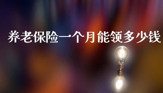养老保险一个月能领多少钱_https://m.jnkyh.com_国际原油_第1张