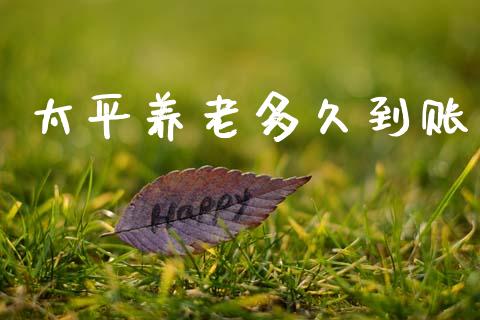 太平养老多久到账_https://m.jnkyh.com_股票交易_第1张