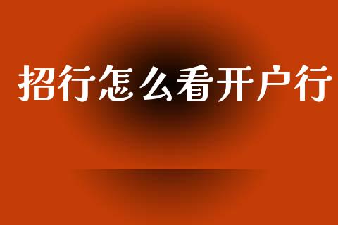 招行怎么看开户行_https://m.jnkyh.com_期货开户条件_第1张