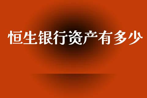 恒生银行资产有多少_https://m.jnkyh.com_股票交易_第1张