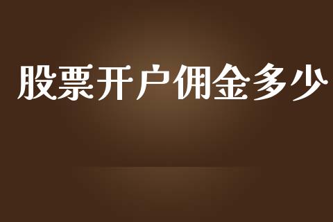 股票开户佣金多少_https://m.jnkyh.com_国际原油_第1张