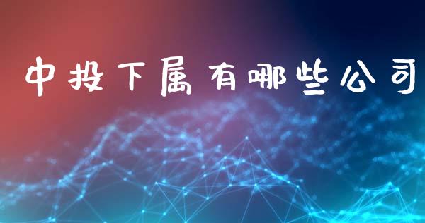 中投下属有哪些公司_https://m.jnkyh.com_期货开户条件_第1张