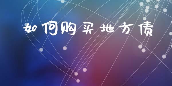 如何购买地方债_https://m.jnkyh.com_股指期货_第1张