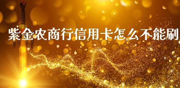 紫金农商行信用卡怎么不能刷_https://m.jnkyh.com_股指期货_第1张