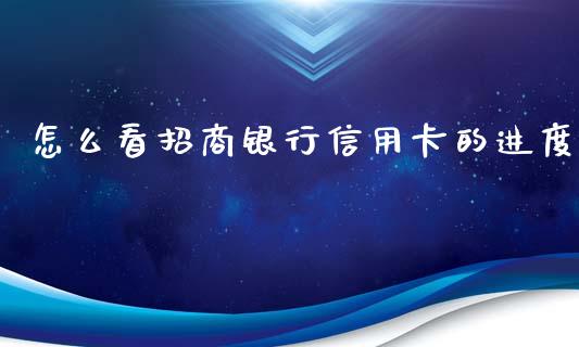 怎么看招商银行信用卡的进度_https://m.jnkyh.com_股票交易_第1张