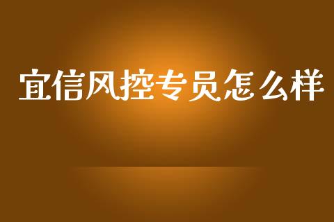 宜信风控专员怎么样_https://m.jnkyh.com_股指期货_第1张