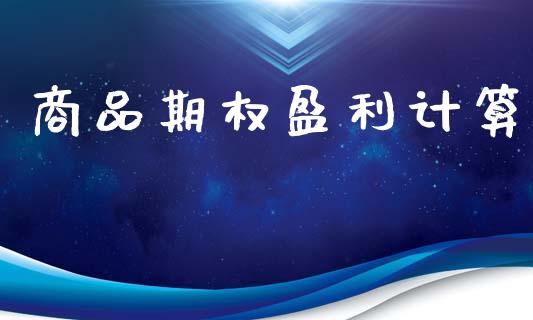 商品期权盈利计算_https://m.jnkyh.com_期货开户条件_第1张