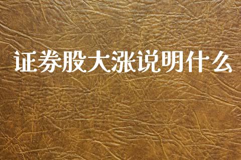 证券股大涨说明什么_https://m.jnkyh.com_国际原油_第1张