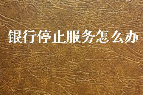 银行停止服务怎么办_https://m.jnkyh.com_国际原油_第1张