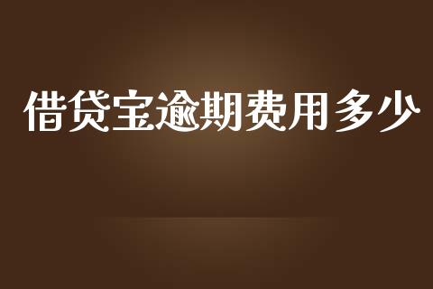借贷宝逾期费用多少_https://m.jnkyh.com_股指期货_第1张