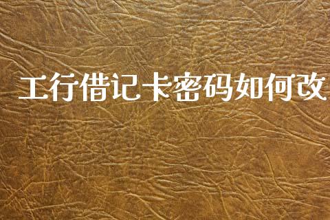 工行借记卡密码如何改_https://m.jnkyh.com_股票交易_第1张