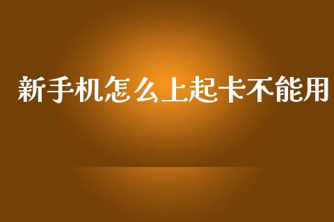新手机怎么上起卡不能用_https://m.jnkyh.com_国际原油_第1张