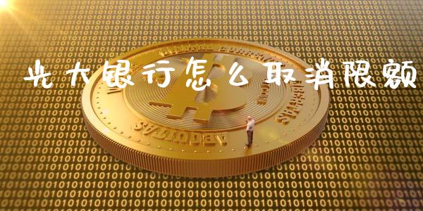 光大银行怎么取消限额_https://m.jnkyh.com_期货开户条件_第1张