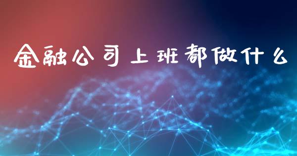 金融公司上班都做什么_https://m.jnkyh.com_期货开户条件_第1张