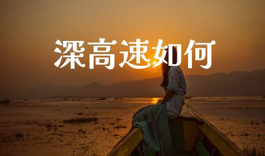 深高速如何_https://m.jnkyh.com_期货开户条件_第1张