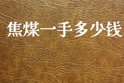 焦煤一手多少钱_https://m.jnkyh.com_期货开户条件_第1张