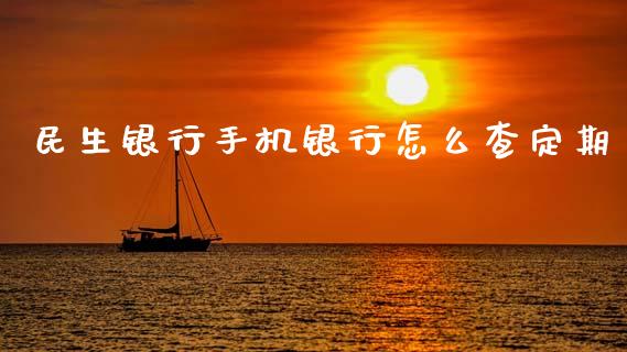民生银行手机银行怎么查定期_https://m.jnkyh.com_期货开户条件_第1张