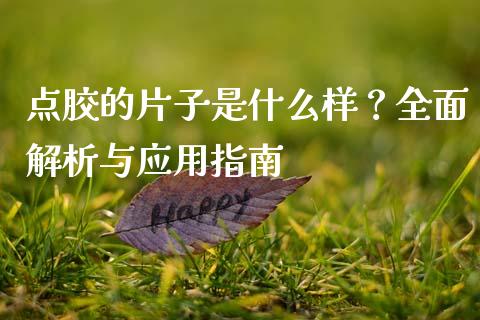 点胶的片子是什么样?全面解析与应用指南_国际原油_第1张_股指期货_期货开户条件_国际原油_股票交易 点胶的片子是什么样?全面解析与应用指南_https://m.jnkyh.com_国际原油_第1张